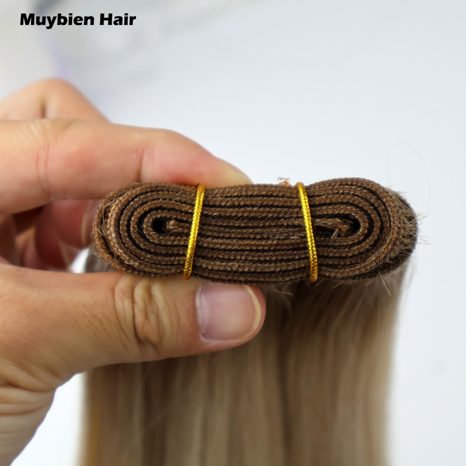 Machine Weft Hair Extensions 100 Grams Virgin Cuticle Aligned Human Hair Double Drawn Hair Weft