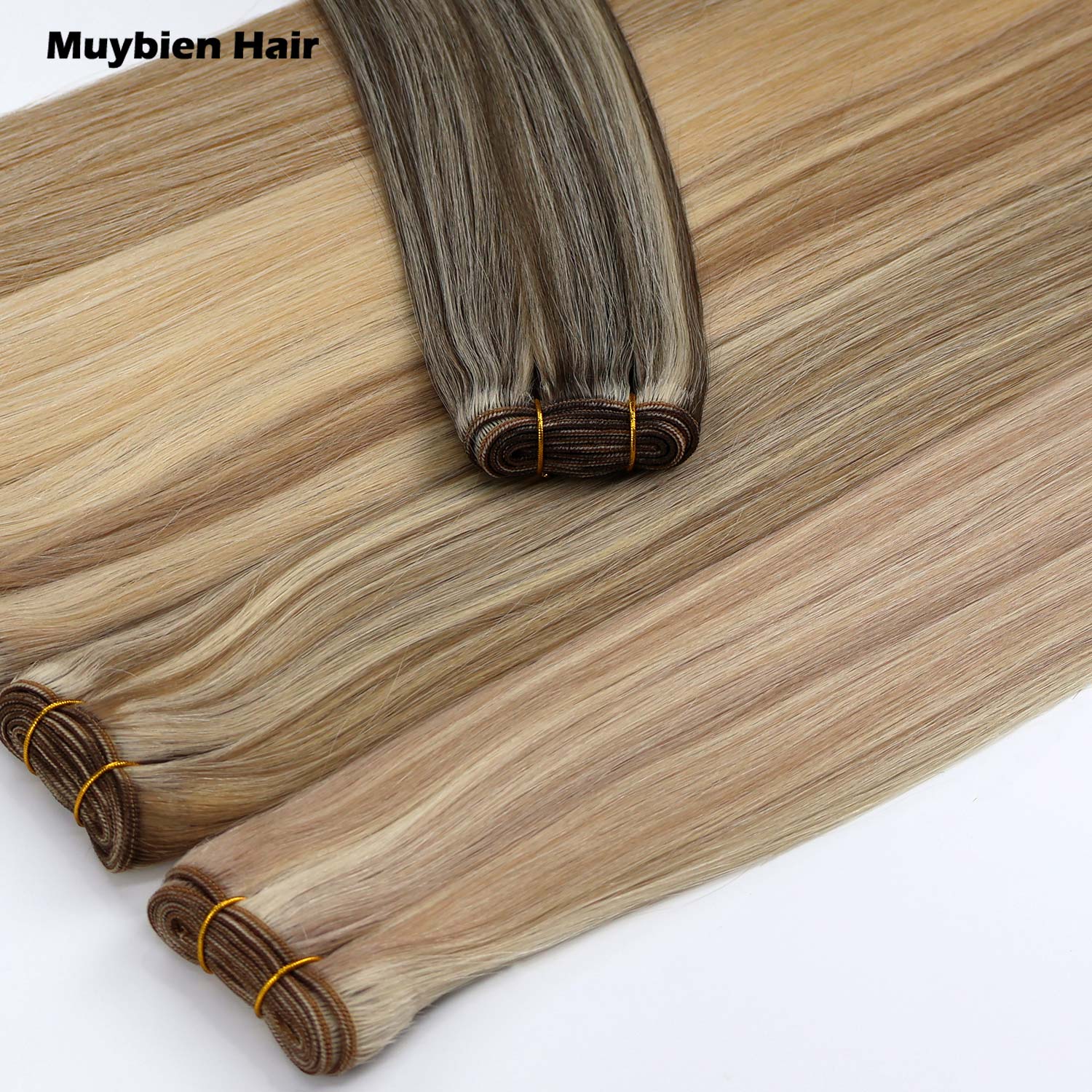 Virgin Machine Weft Raw Unprocessed Human Hair Double Drawn Machine Weft Human Hair Extensions