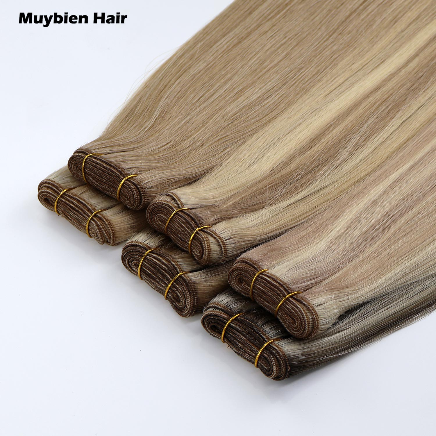 Virgin Machine Weft Raw Unprocessed Human Hair Double Drawn Machine Weft Human Hair Extensions