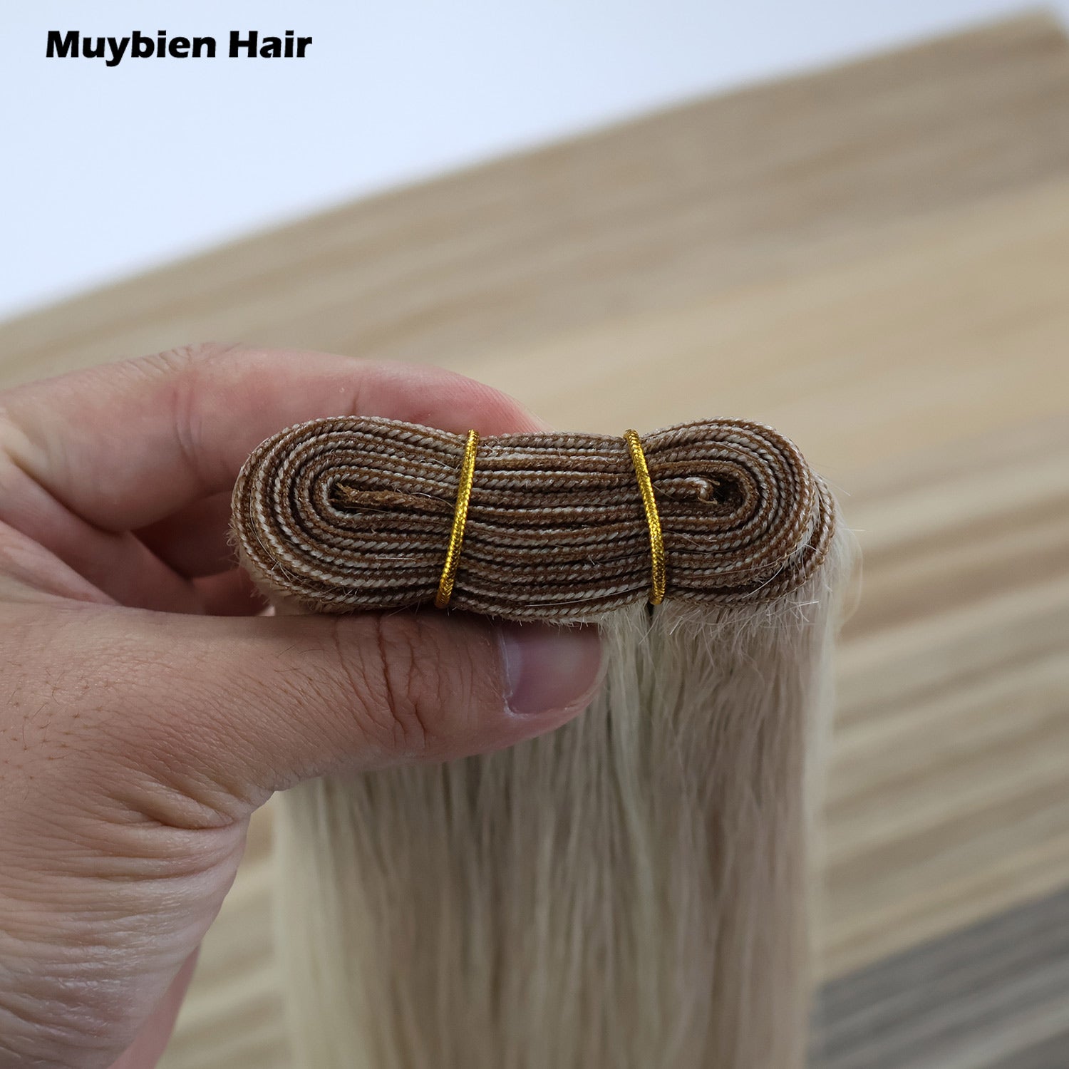 Virgin Machine Weft Raw Unprocessed Human Hair Double Drawn Machine Weft Human Hair Extensions