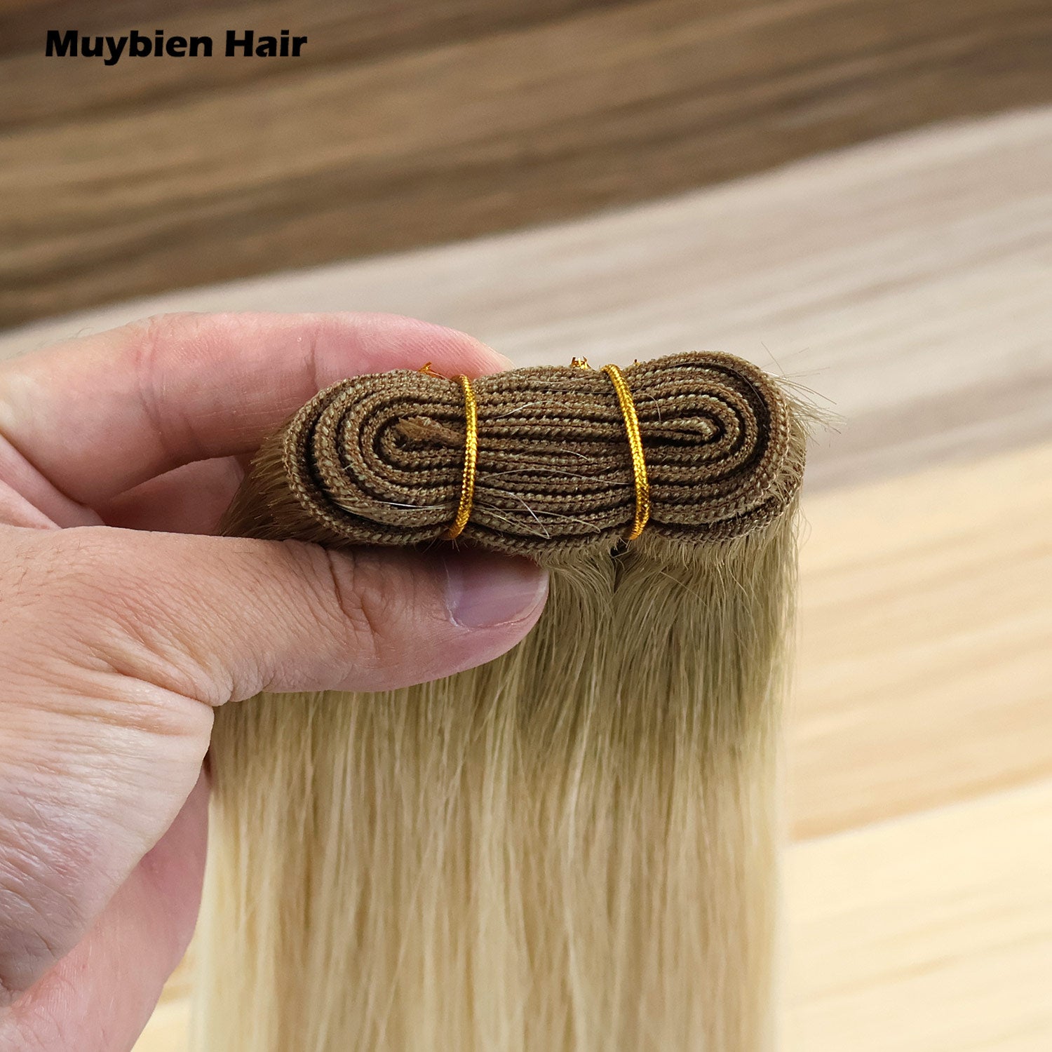 Hair Extension 100% Virgin Human Hair Thick Ends Machine Weft for All Colors 100g