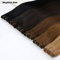 Virgin Human Hair Extensions Machine Double Weft 100g Double Drawn Ends All Colors