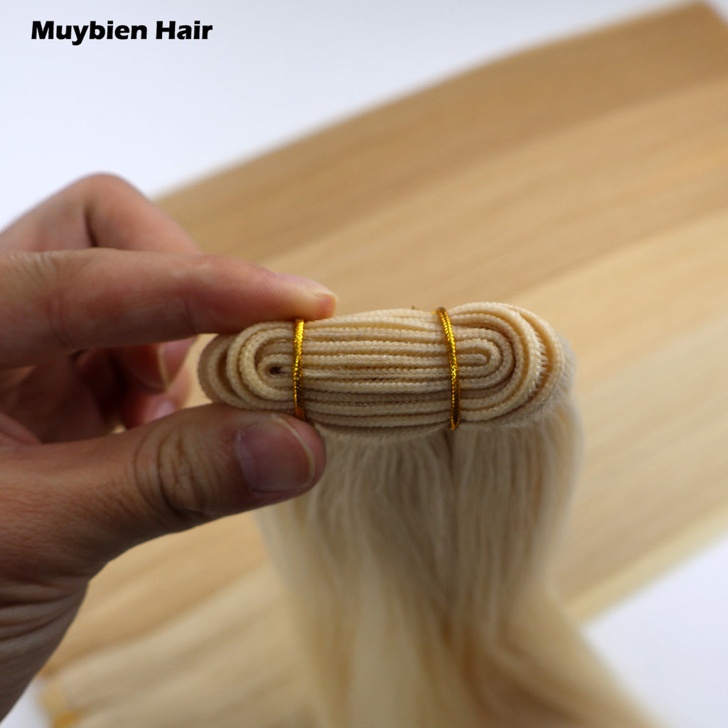 Hair Extensions Seamless Weft Invisible 100% Human Hair Double Drawn Virgin Machine Weft Human Hair Extensions