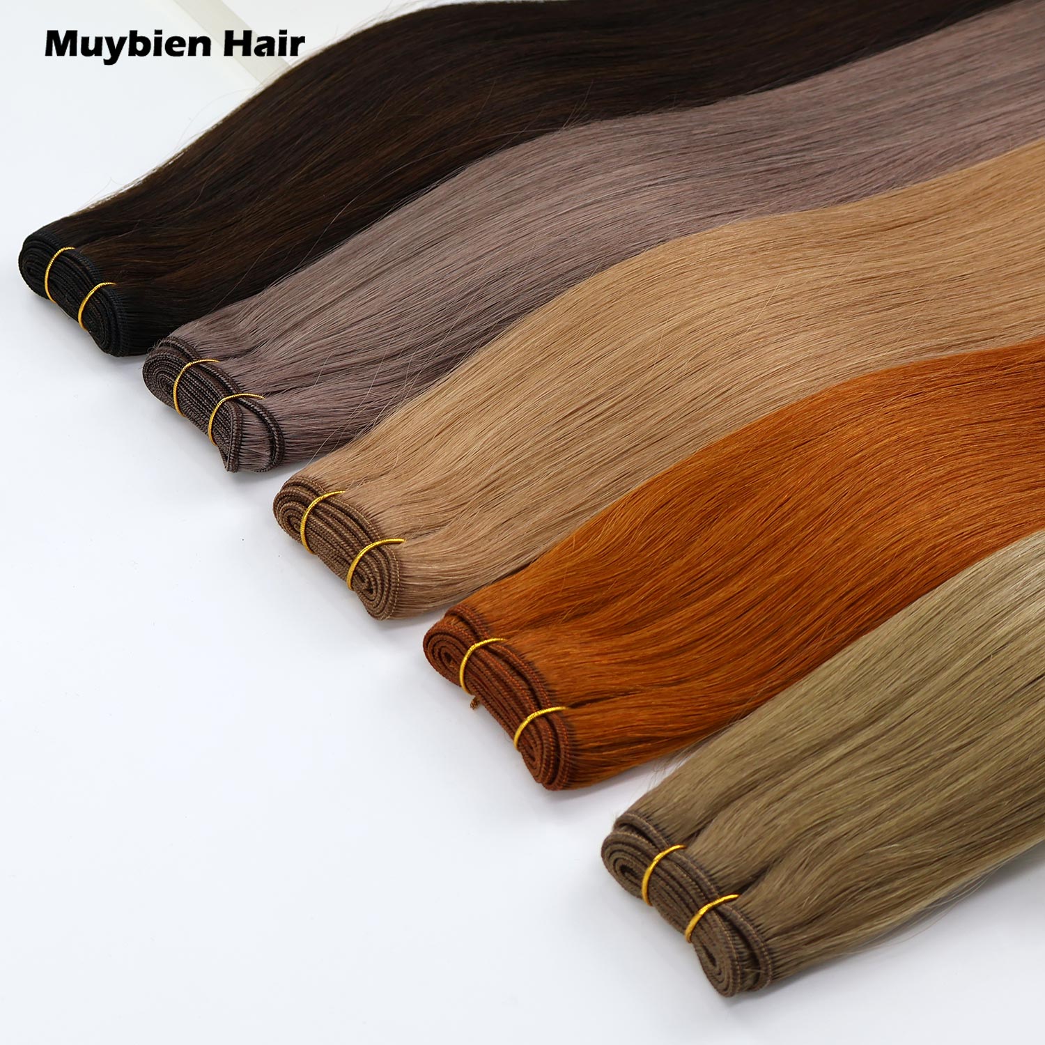 100% Human Virgin Hair Machine Weft Hair Extensions Human Hair All Colors