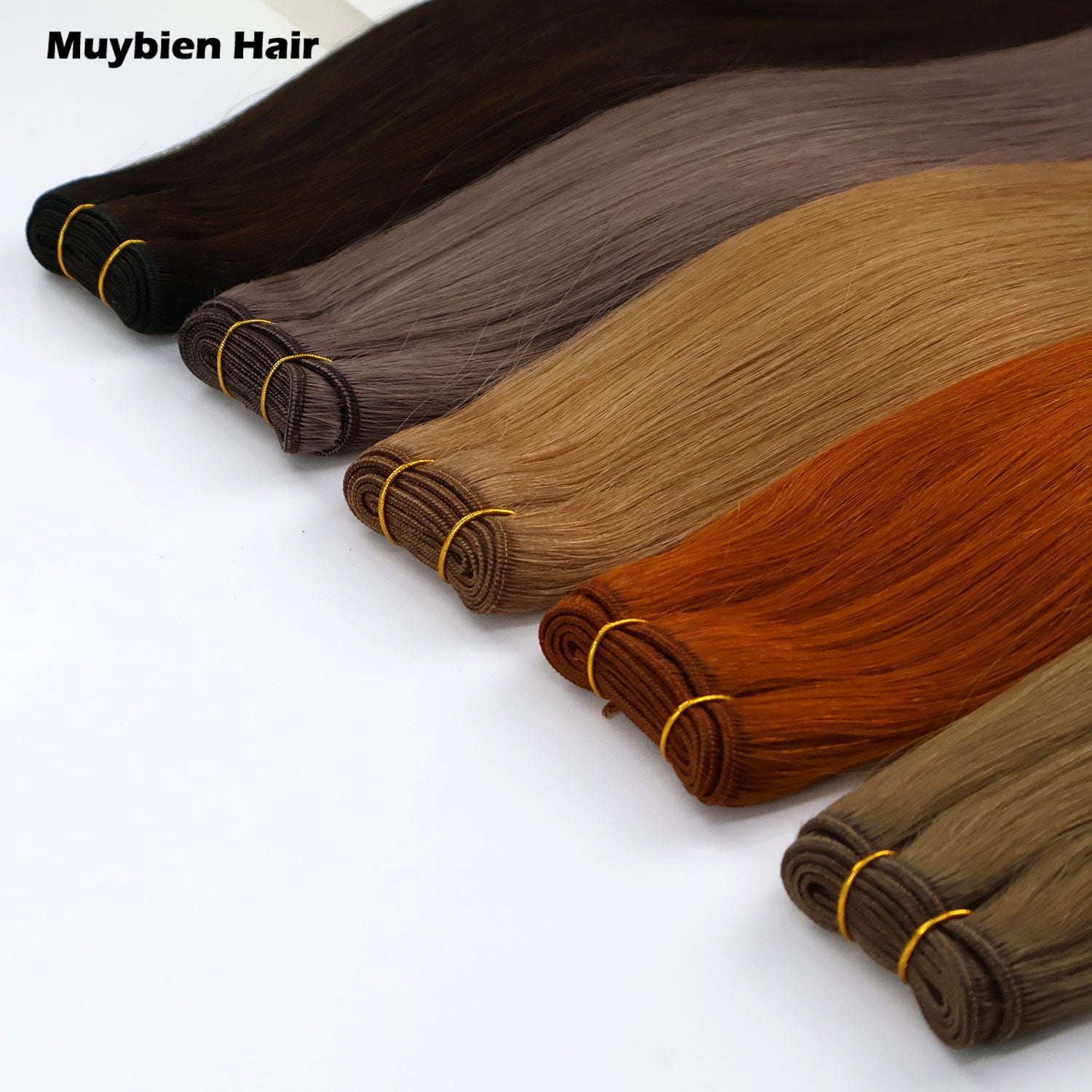 100% Human Virgin Hair Machine Weft Hair Extensions Human Hair All Colors
