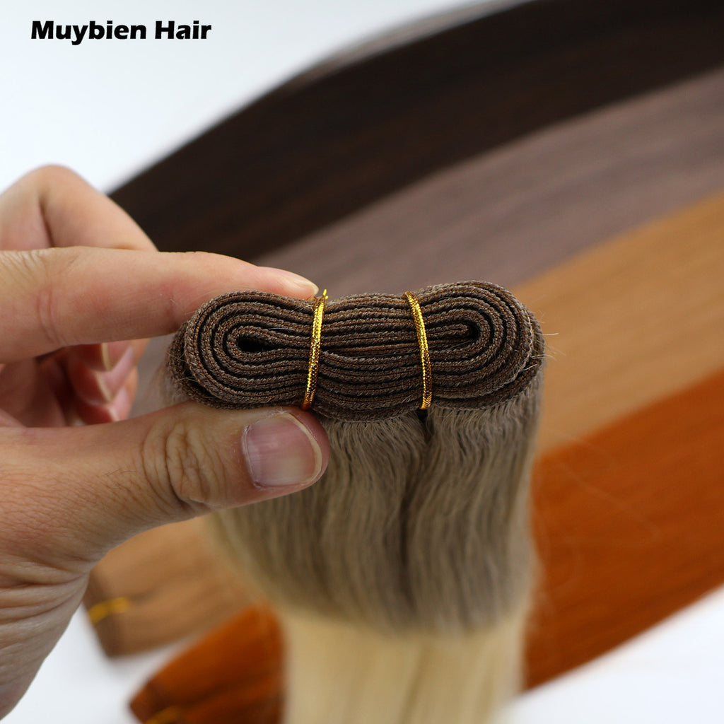 100% Human Virgin Hair Machine Weft Hair Extensions Human Hair All Colors