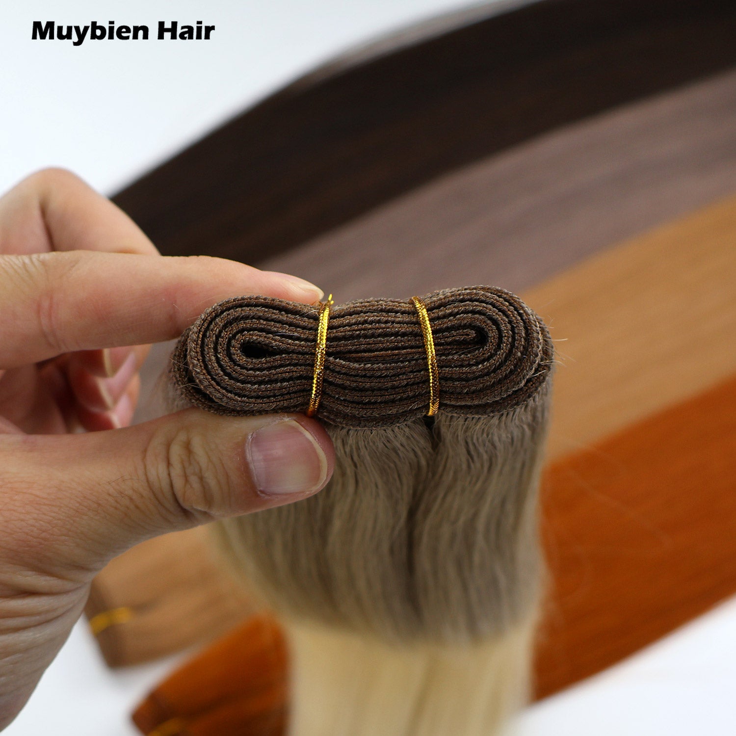 100% Human Virgin Hair Machine Weft Hair Extensions Human Hair All Colors