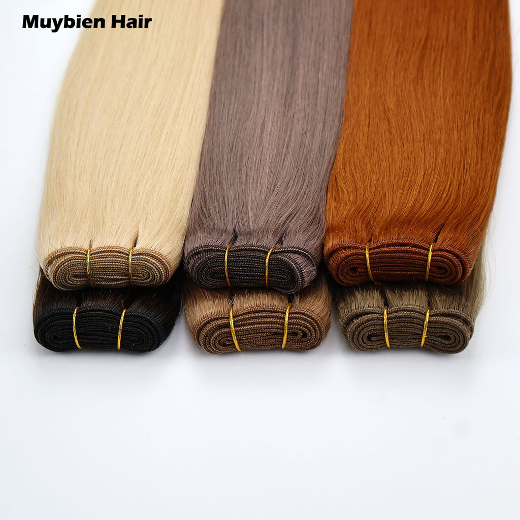 100% Human Virgin Hair Machine Weft Hair Extensions Human Hair All Colors
