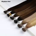 Nano Ring Microlink Hair Ombre Color Double Drawn Keratin Natural Human Hair Extension 100 Grams