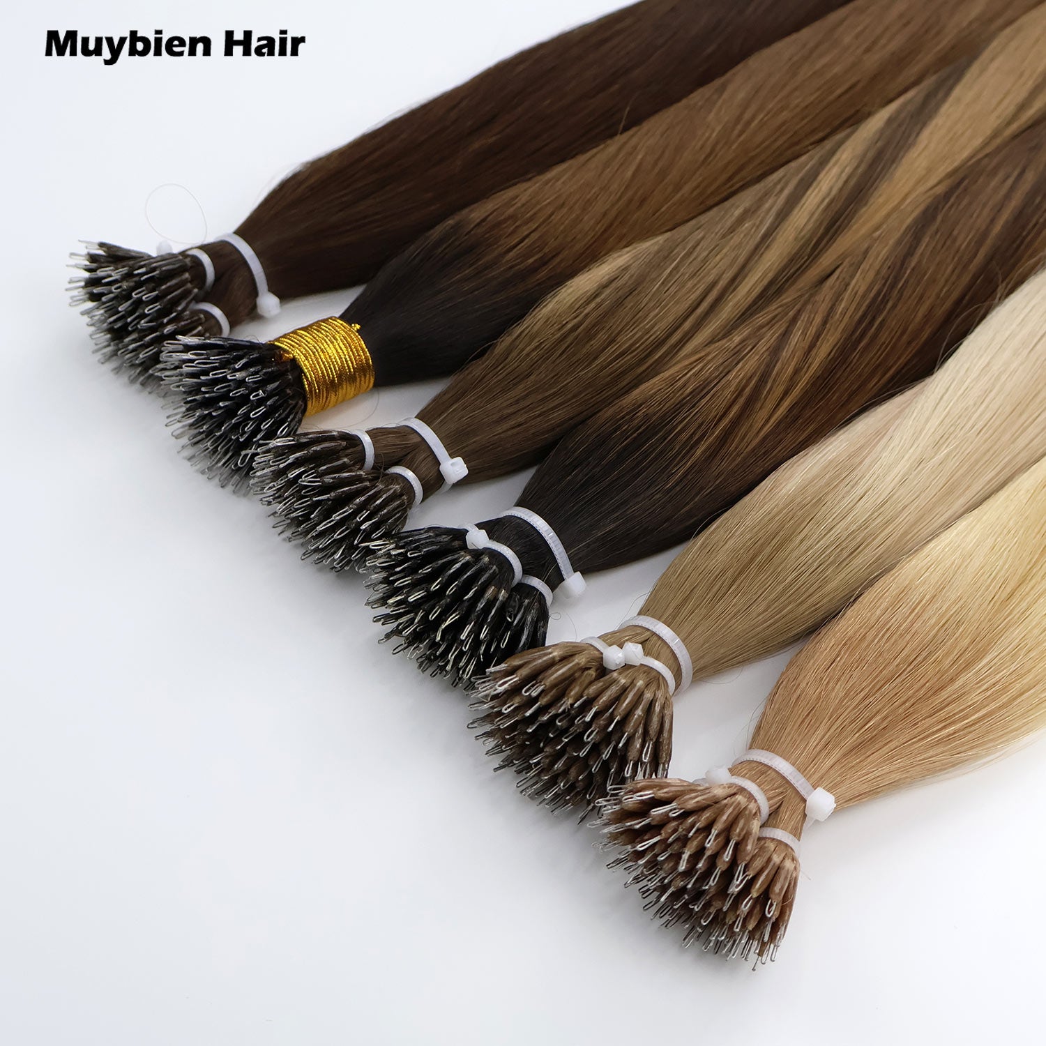 Nano Ring Microlink Hair Ombre Color Double Drawn Keratin Natural Human Hair Extension 100 Grams