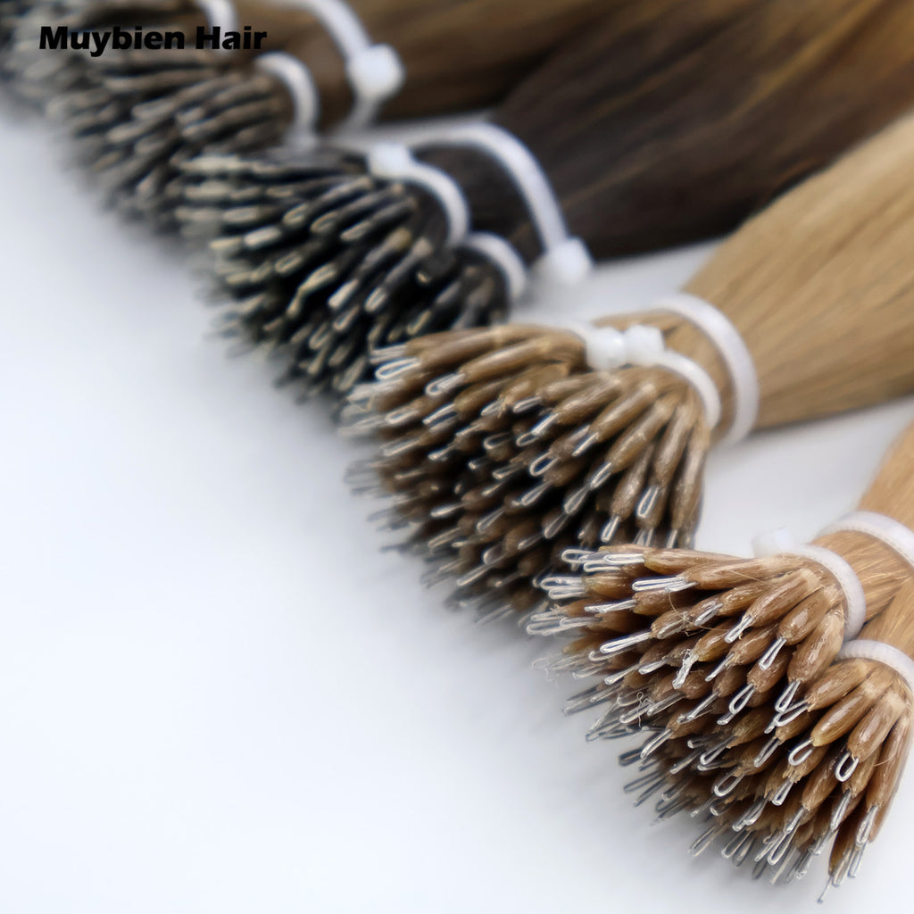 Nano Ring Microlink Hair Ombre Color Double Drawn Keratin Natural Human Hair Extension 100 Grams