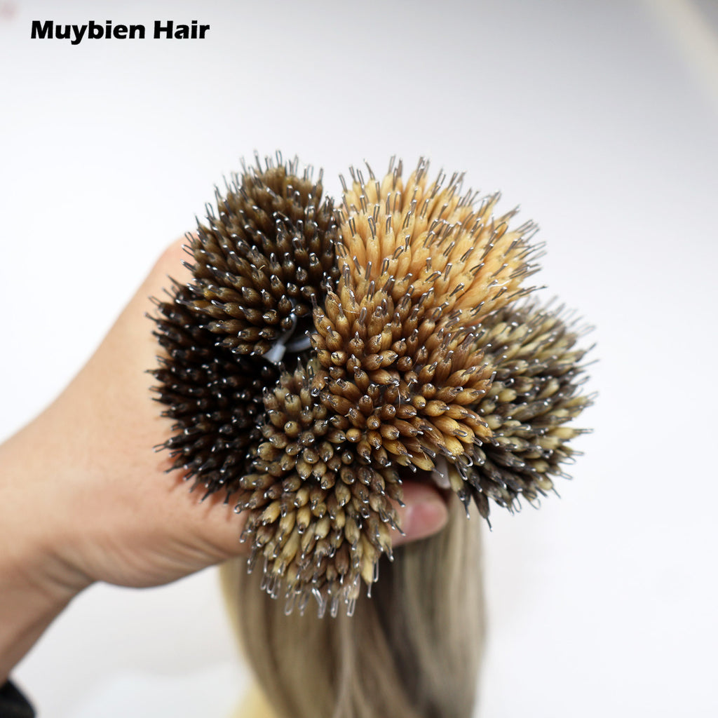 100g Cuticle Aligned Double Drawn Hair Extensions No Tangle No Shedding Nano Ring Hair Extension