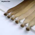 Cuticle Aligned Virgin Hair Silky Straight Double Drawn Nano Ring Human Hair Extensions 100Grams