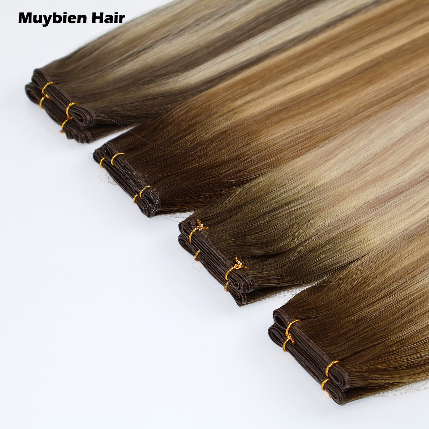 Ombre Color Double Drawn Genius Wefts 100% Virgin Human Hair Extensions 50Grams