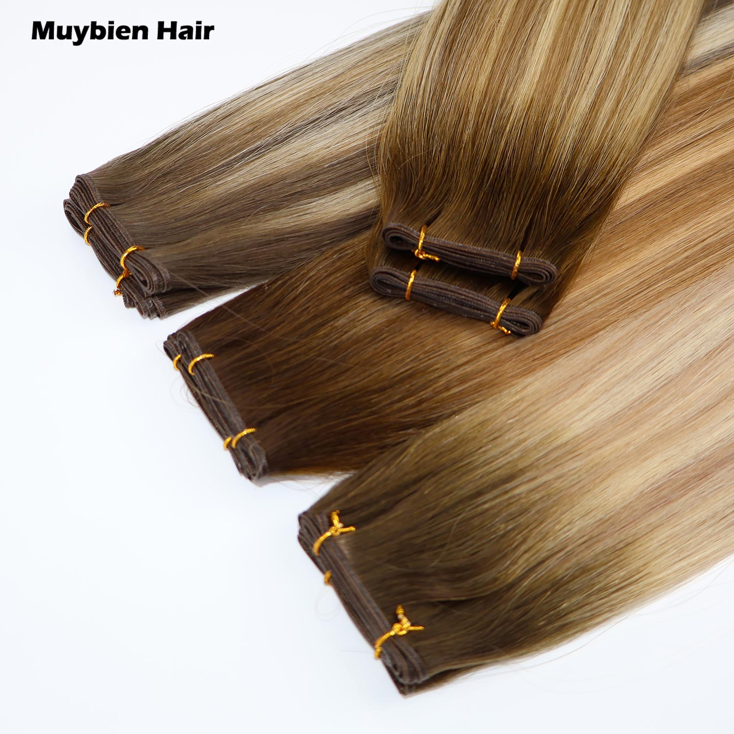 Ombre Color Double Drawn Genius Wefts 100% Virgin Human Hair Extensions 50Grams