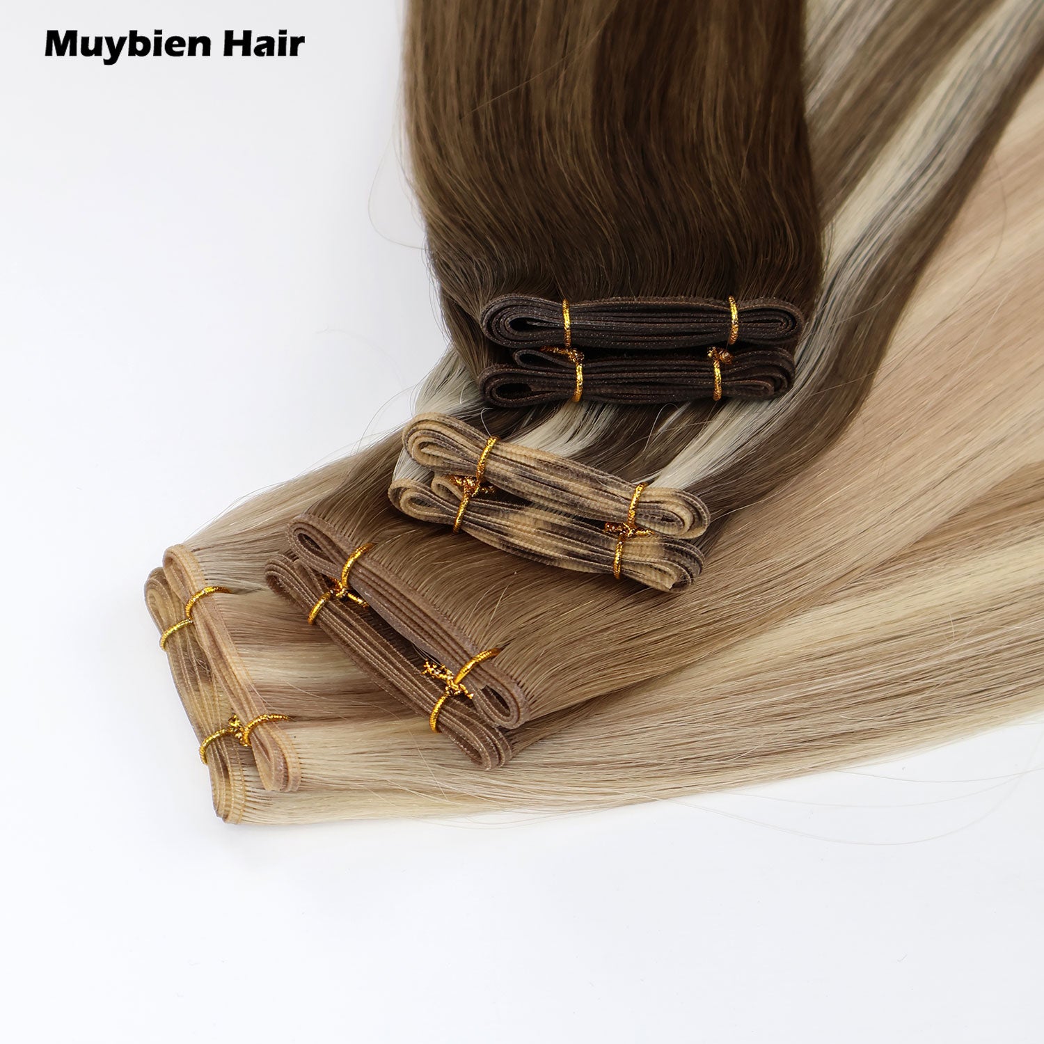 Genius Weft Hair Extensions Double Drawn Human Hair Full Cuticle Aligned Virgin Hair Weft