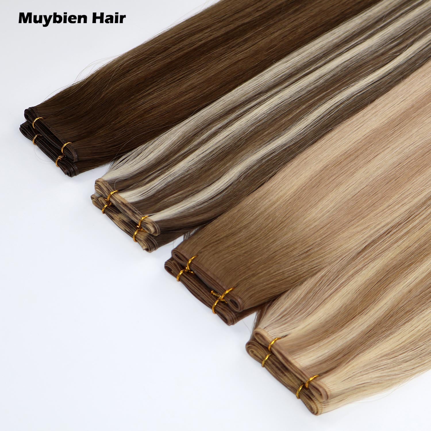 Genius Weft Hair Extensions Double Drawn Human Hair Full Cuticle Aligned Virgin Hair Weft