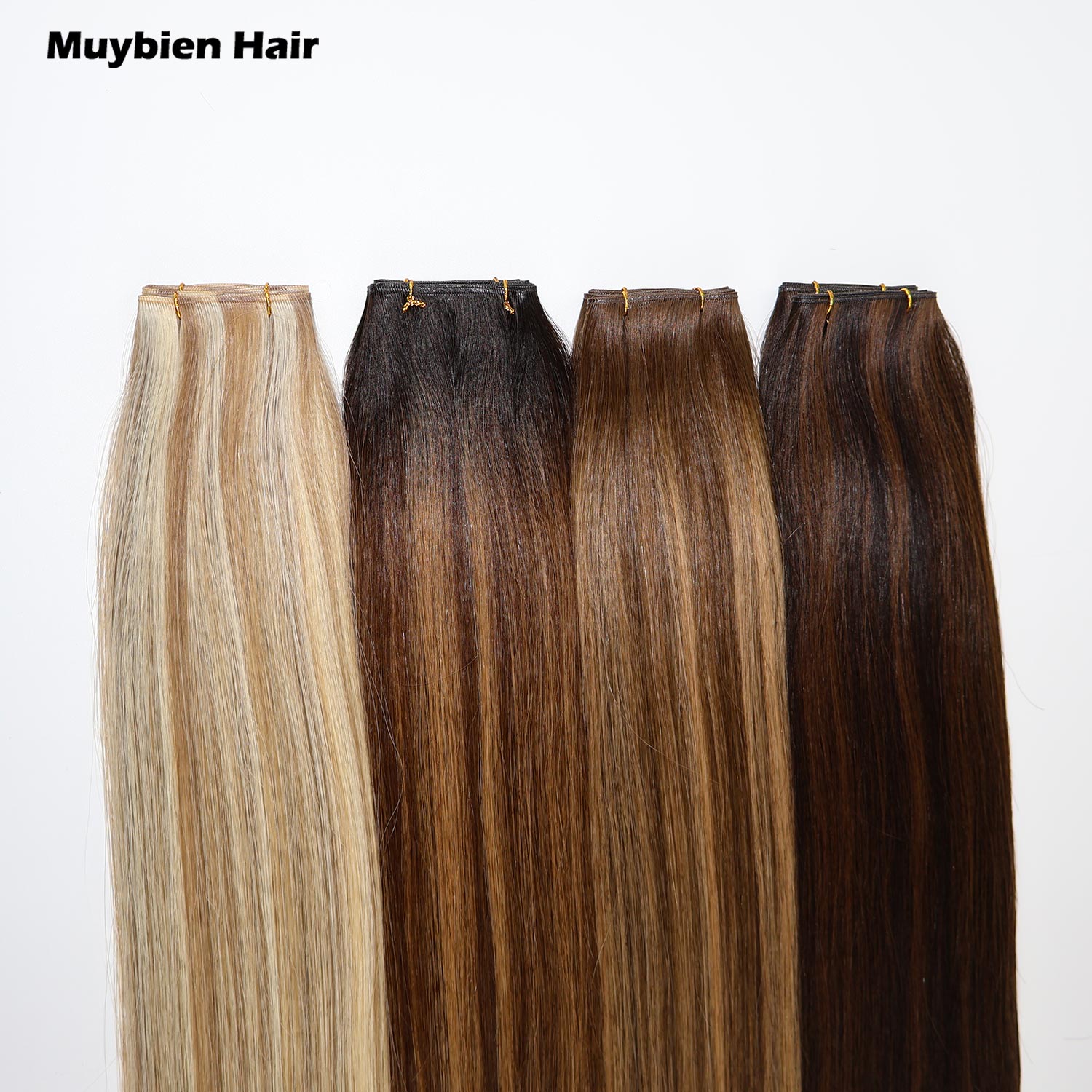 Top Grade 100% Real Human Double Drawn Human Hair Extension Genius Weft