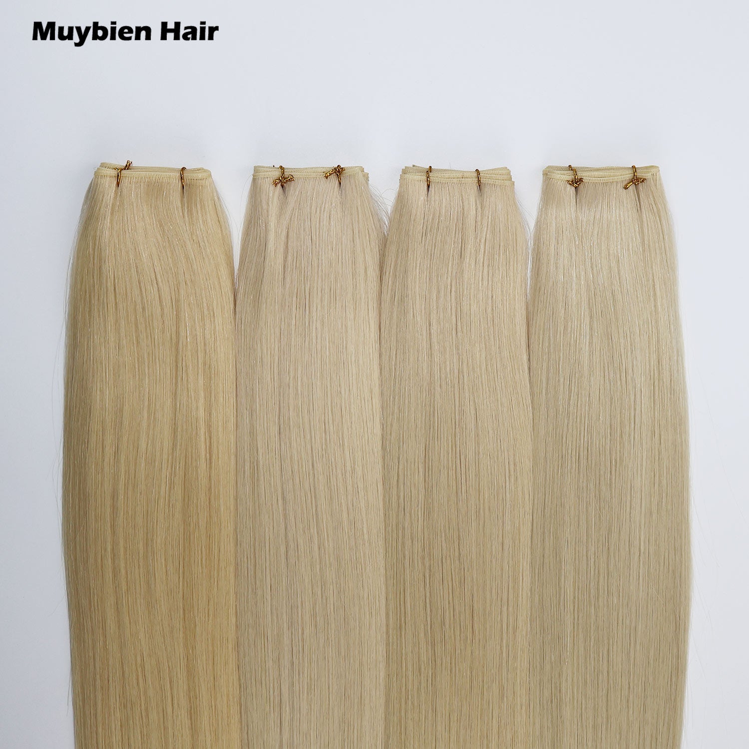 100% Natural Human Hair Drawn Genius Weft Hair Extensions Applied to Hair Extensions