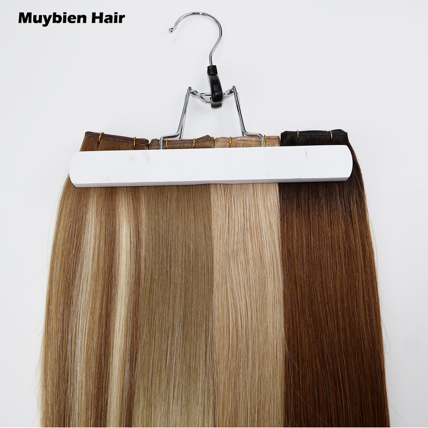 Ready to Ship Human Hair Extensions Genius Weft Double Drawn Weft Human Hair Extensions