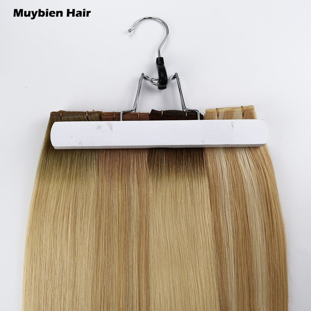 Raw 100% Human Hair Extensions Handtied Weft Straight Genius Weft Hair Extensions