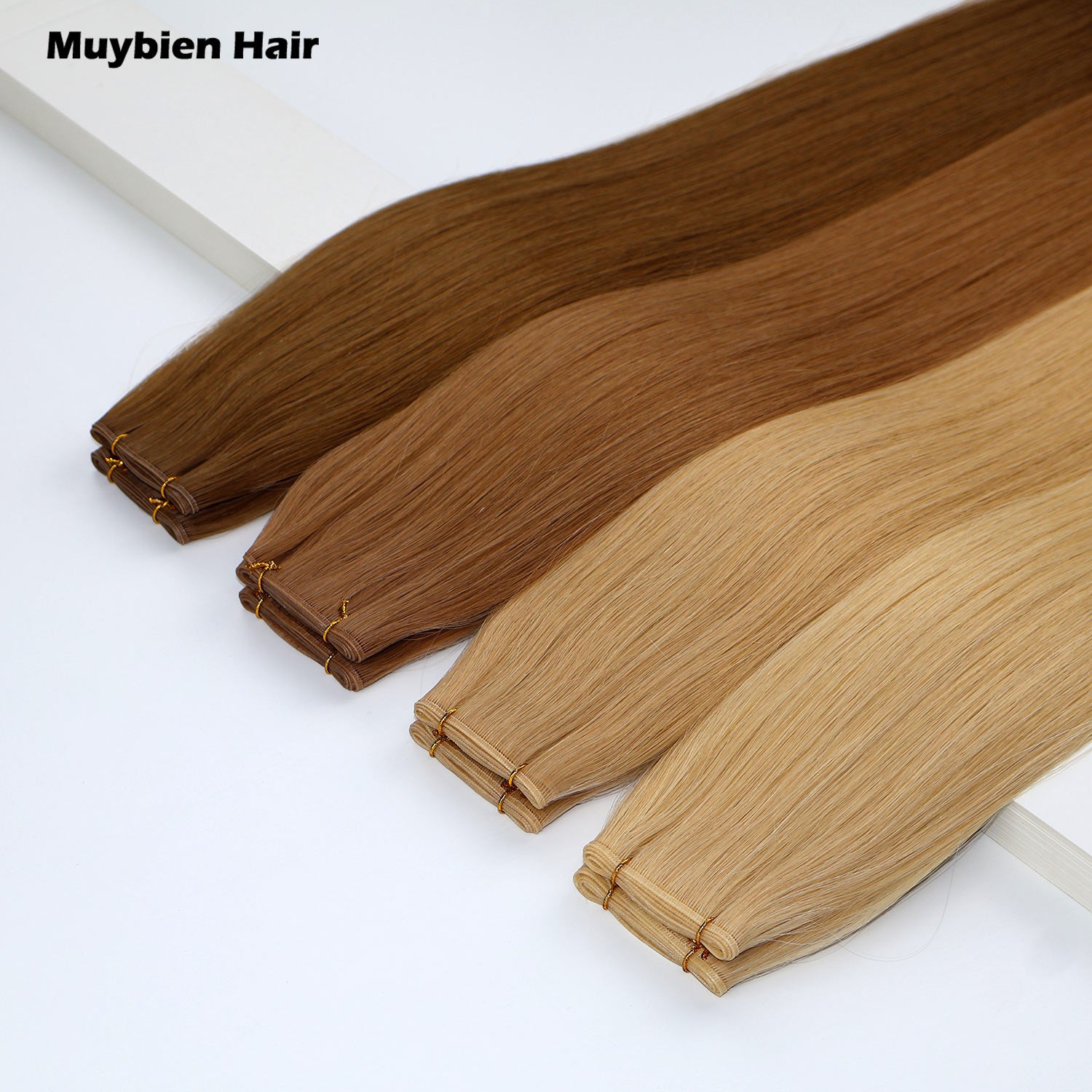 No Shedding 100% Virgin Cuticle Aligned Human Hair Double Drawn Genius Weft Hair Extension
