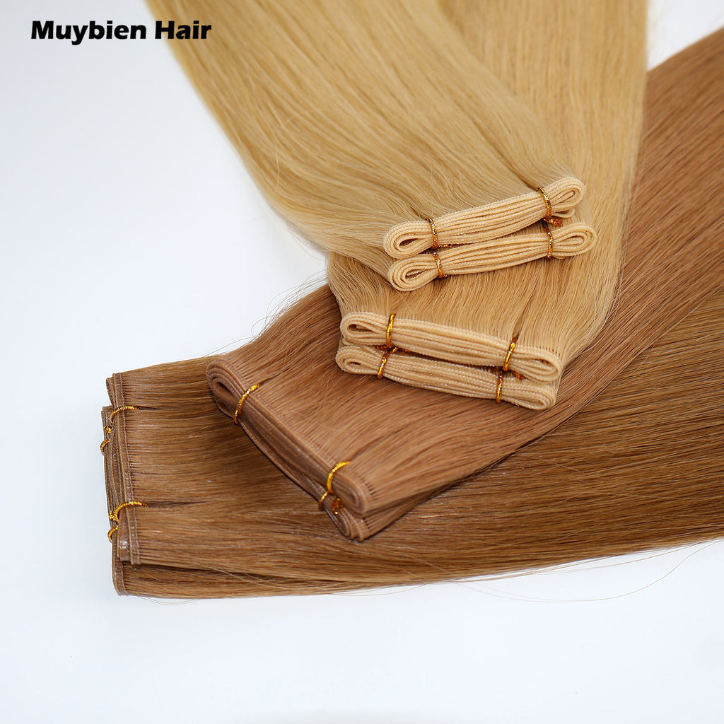 No Shedding 100% Virgin Cuticle Aligned Human Hair Double Drawn Genius Weft Hair Extension