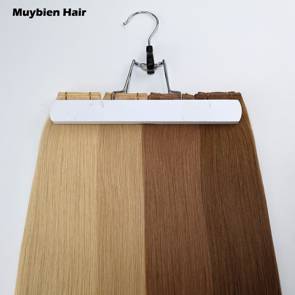No Shedding 100% Virgin Cuticle Aligned Human Hair Double Drawn Genius Weft Hair Extension