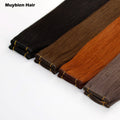 Double Drawn Human Hair Hair Extensions 100% European Thick End Invisible Human Hair Extensions
